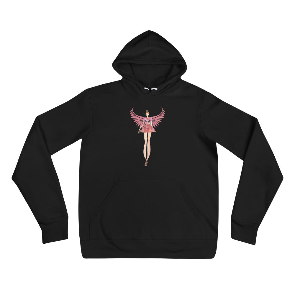 black fleece hoodie