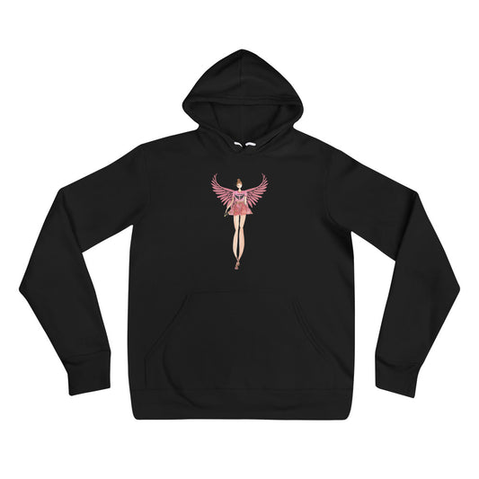 black fleece hoodie