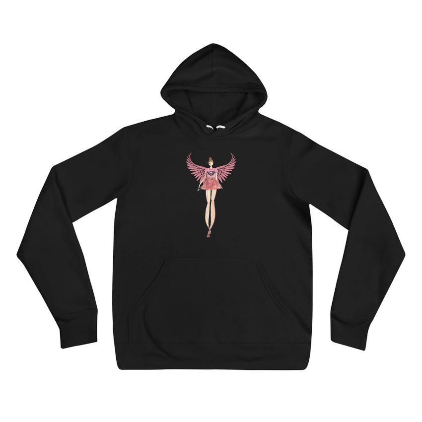 black fleece hoodie