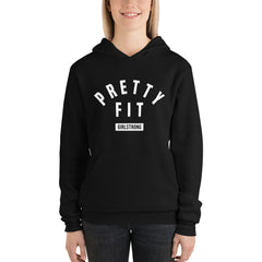 BEST FIT, BEST FEEL FLEECE BLACK HOODIE - PRETTY FIT