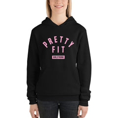 BEST FIT, BEST FEEL FLEECE BLACK HOODIE - PRETTY FIT