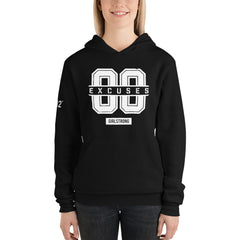 BEST FIT, BEST FEEL FLEECE BLACK HOODIE - 00 EXCUSES GIRLSTRONG