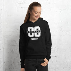 BEST FIT, BEST FEEL FLEECE BLACK HOODIE - 00 EXCUSES GIRLSTRONG