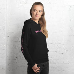 BEST FIT, BEST FEEL FLEECE BLACK HOODIE - YOU CAN CHANGE THE WORLD, GIRL!