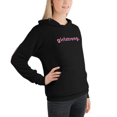 BEST FIT, BEST FEEL FLEECE BLACK HOODIE - YOU CAN CHANGE THE WORLD, GIRL!