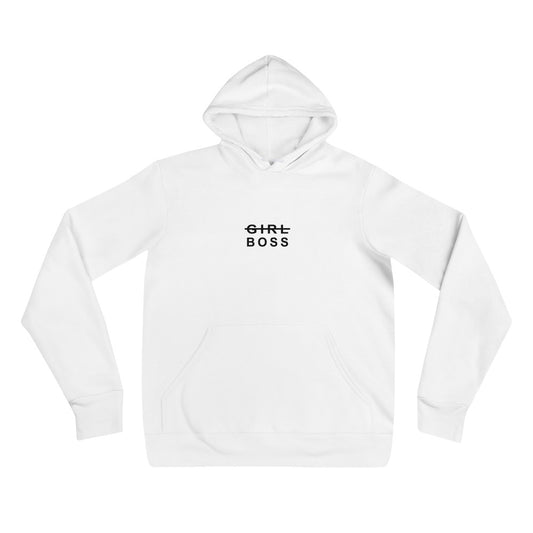 girl boss white hoodie