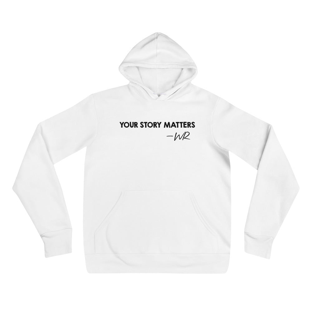 Fashionable white women's hoodie with trendy print-girlstronginc.com