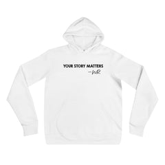 Fashionable white women's hoodie with trendy print-girlstronginc.com
