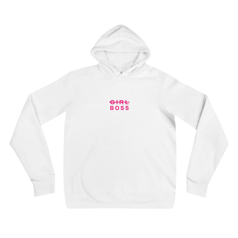 girl boss white hoodie