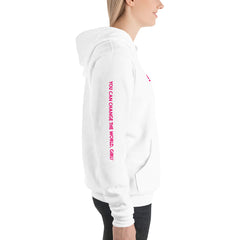 you can change the world white hoodies