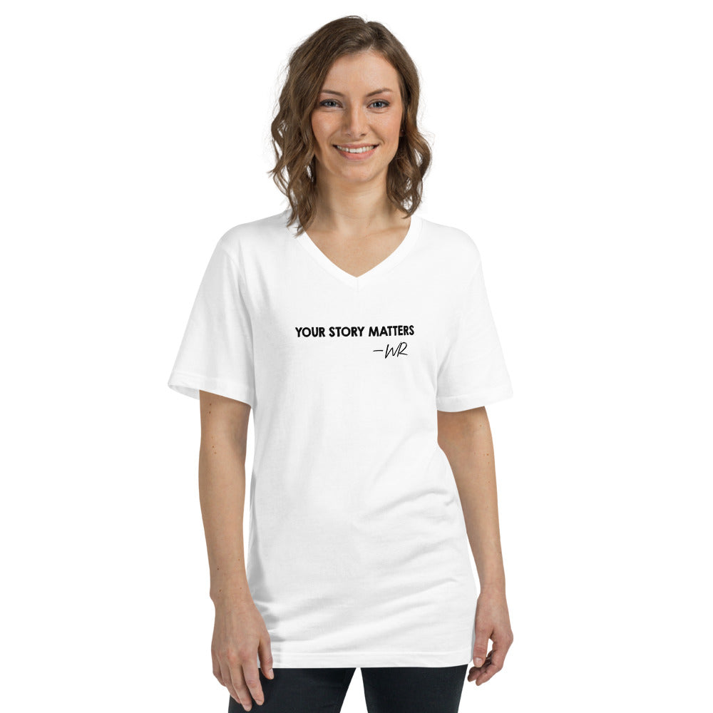 BEST FIT, BEST FEEL TEE WHITE - YOUR STORY MATTERS. WHITNEY REYNOLDS