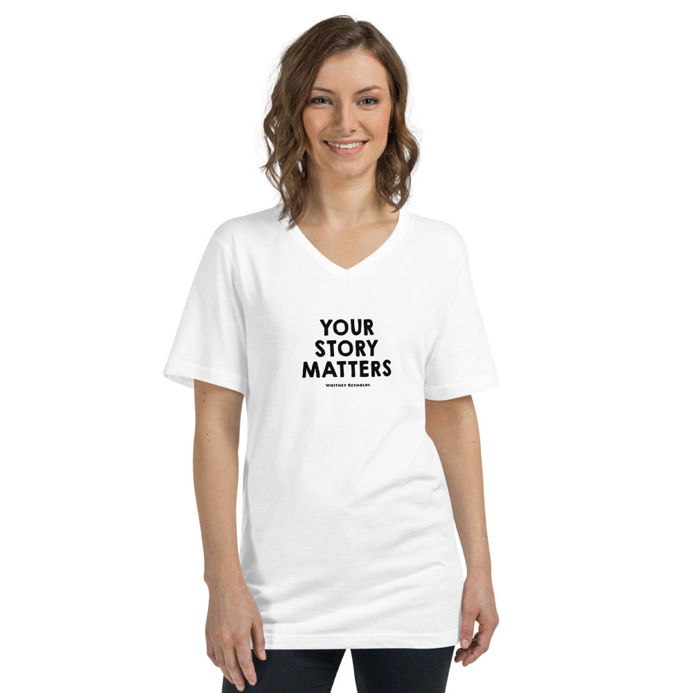 BEST FIT, BEST FEEL TEE WHITE - YOUR STORY MATTERS. WHITNEY REYNOLDS