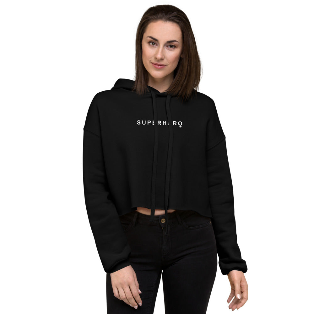 EVERYDAY GIRLSTRONG FLEECE CROPPED HOODIE -  SUPERHERO (SHERO)