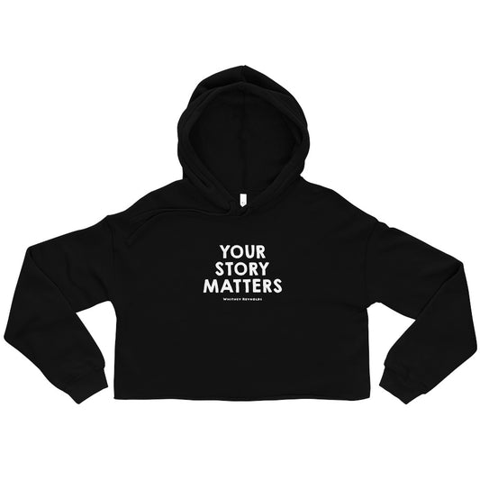 Stylish black crop hoodie for women with a fashionable design-girlstronginc.com