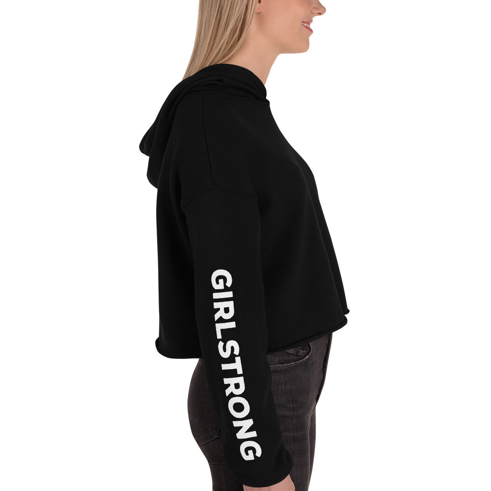 EVERYDAY GIRLSTRONG FLEECE CROPPED HOODIE BLACK