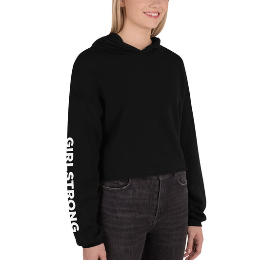 EVERYDAY GIRLSTRONG FLEECE CROPPED HOODIE BLACK