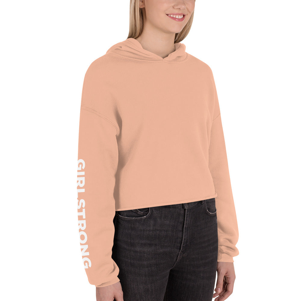 girl strong crop hoodie