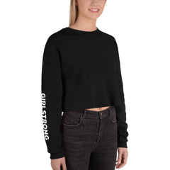 Girlstrong Black Crop Sweatshirt - Side View
