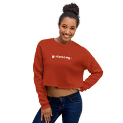 BEST FIT, BEST FEEL FLEECE CROP SWEATSHIRT BRICK
