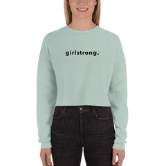 BEST FIT, BEST FEEL FLEECE CROP SWEATSHIRT DUSTY BLUE