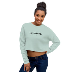 BEST FIT, BEST FEEL FLEECE CROP SWEATSHIRT DUSTY BLUE