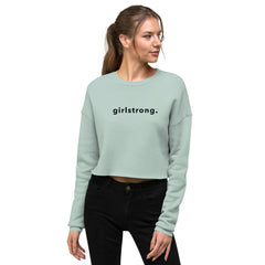 BEST FIT, BEST FEEL FLEECE CROP SWEATSHIRT DUSTY BLUE