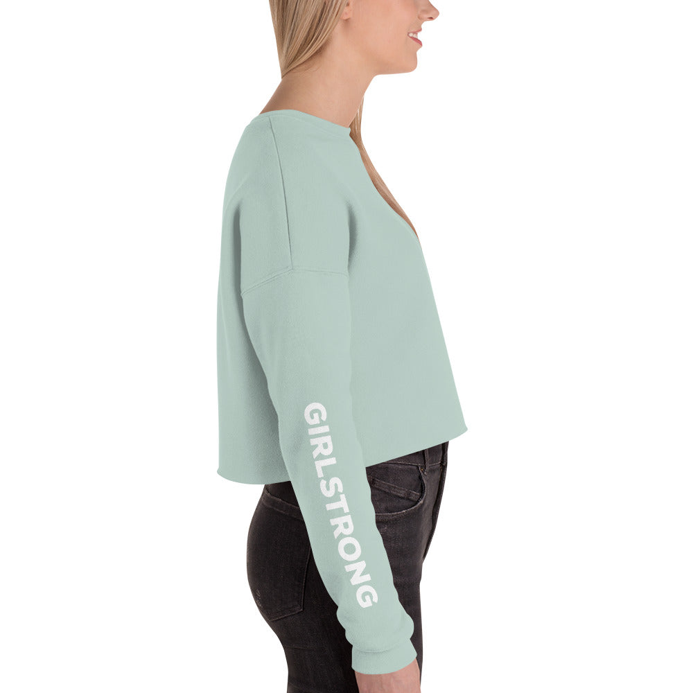 EVERYDAY GIRLSTRONG FLEECE CROPPED SWEATSHIRT DUSTY BLUE