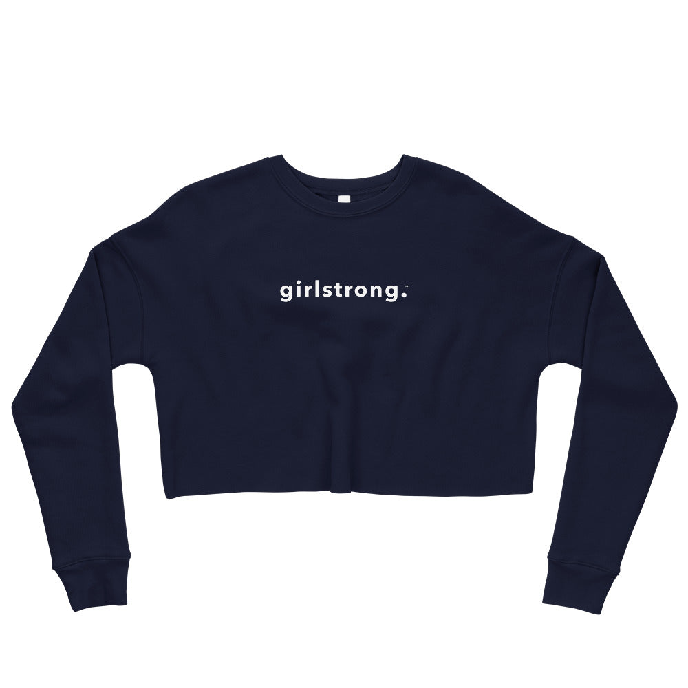 girlstrong blue crop sweatshirt