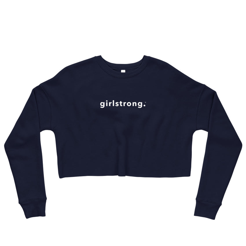 girlstrong blue crop sweatshirt