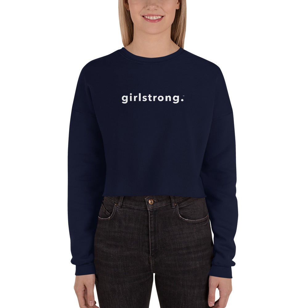 EVERYDAY GIRLSTRONG FLEECE CROPPED SWEATSHIRT NAVY