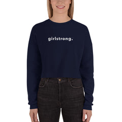 BEST FIT, BEST FEEL FLEECE CROP SWEATSHIRT NAVY