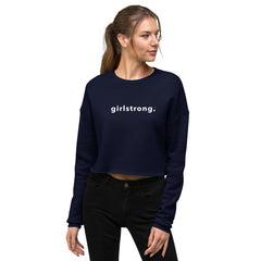 BEST FIT, BEST FEEL FLEECE CROP SWEATSHIRT NAVY