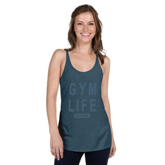 ELEVATED TRIBLEND RACERBACK INDIGO TANK TOP FOR WOMEN - GYM LIFE
