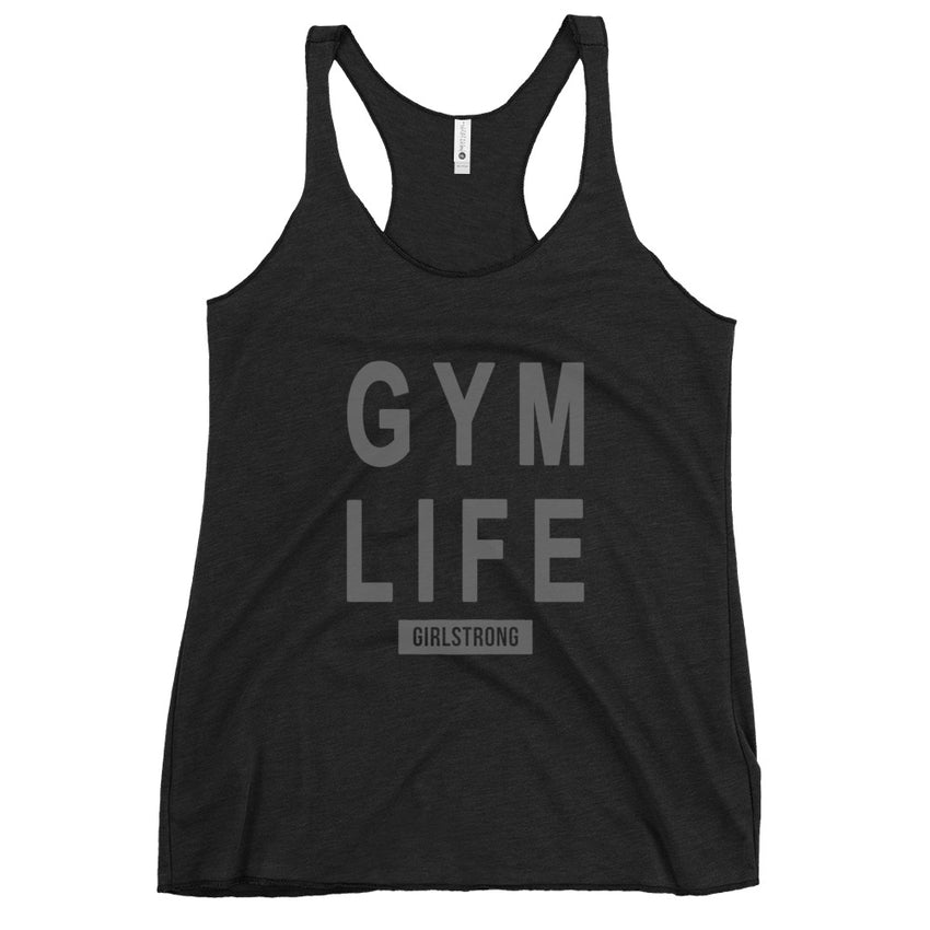 gym life black tank top