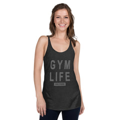 ELEVATED TRIBLEND RACERBACK BLACK TANK TOP FOR WOMEN - GYM LIFE