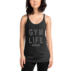 ELEVATED TRIBLEND RACERBACK BLACK TANK TOP FOR WOMEN - GYM LIFE