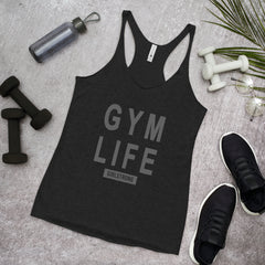 ELEVATED TRIBLEND RACERBACK BLACK TANK TOP FOR WOMEN - GYM LIFE