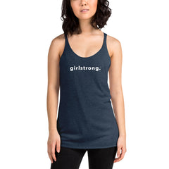 ELEVATED TRIBLEND RACERBACK TANK NAVY