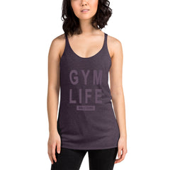 ELEVATED TRIBLEND RACERBACK PURPLE TANK TOP FOR WOMEN - GYM LIFE