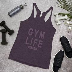 ELEVATED TRIBLEND RACERBACK PURPLE TANK TOP FOR WOMEN - GYM LIFE