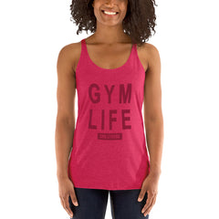 ELEVATED TRIBLEND RACERBACK PINK TANK TOP FOR WOMEN - GYM LIFE