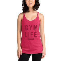ELEVATED TRIBLEND RACERBACK PINK TANK TOP FOR WOMEN - GYM LIFE