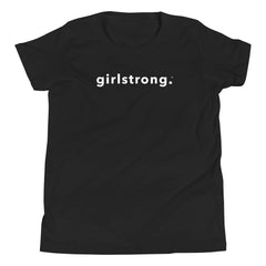 girl tee with girls strong print - empowering fashion-girlstronginc.com