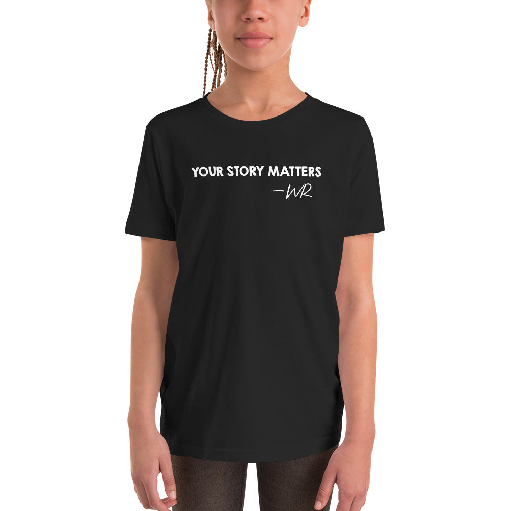 FAVORITE KID'S TEE BLACK - YOUR STORY MATTERS. WHITNEY REYNOLDS
