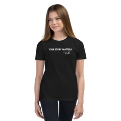 FAVORITE KID'S TEE BLACK - YOUR STORY MATTERS. WHITNEY REYNOLDS