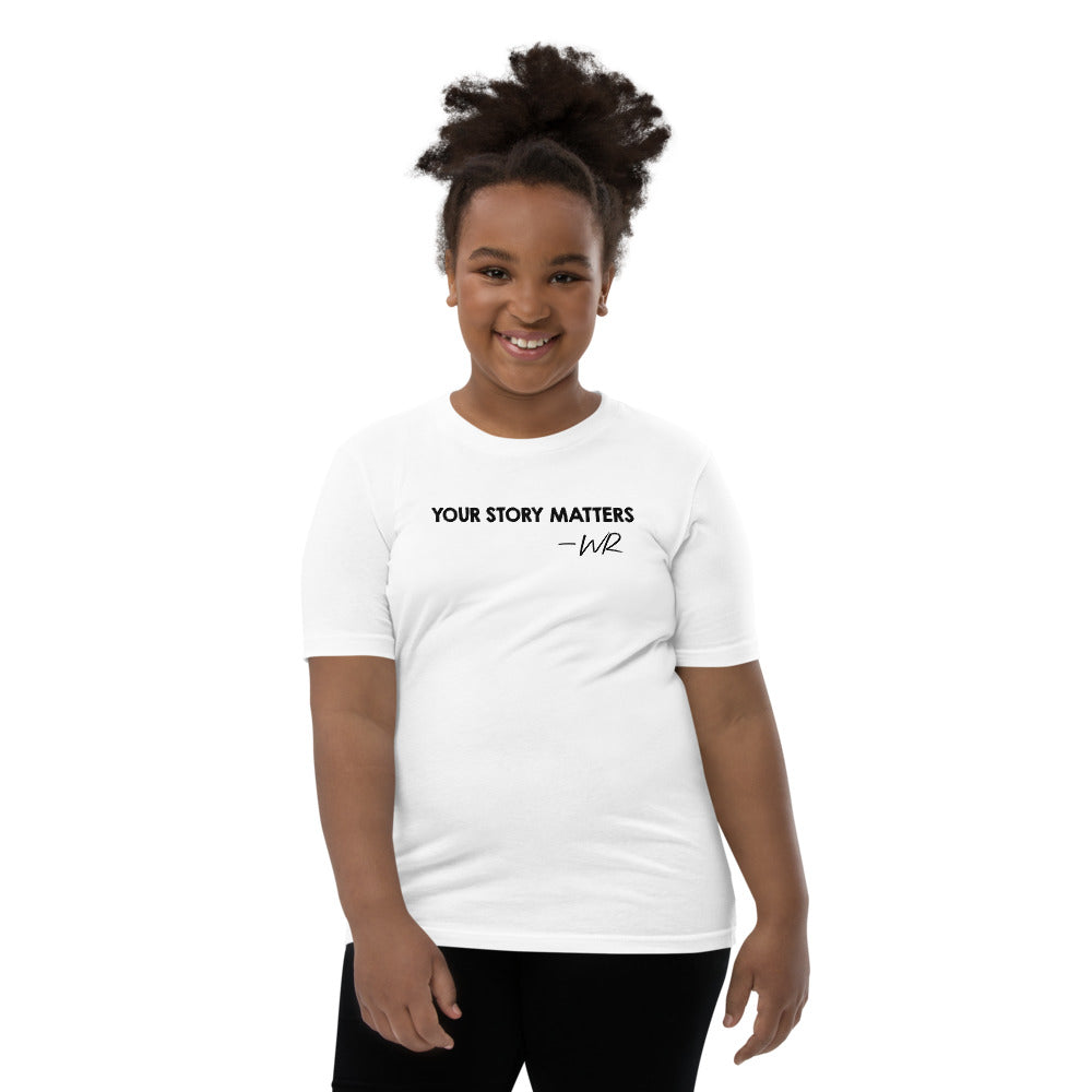 FAVORITE KID'S TEE WHITE - YOUR STORY MATTERS. WHITNEY REYNOLDS